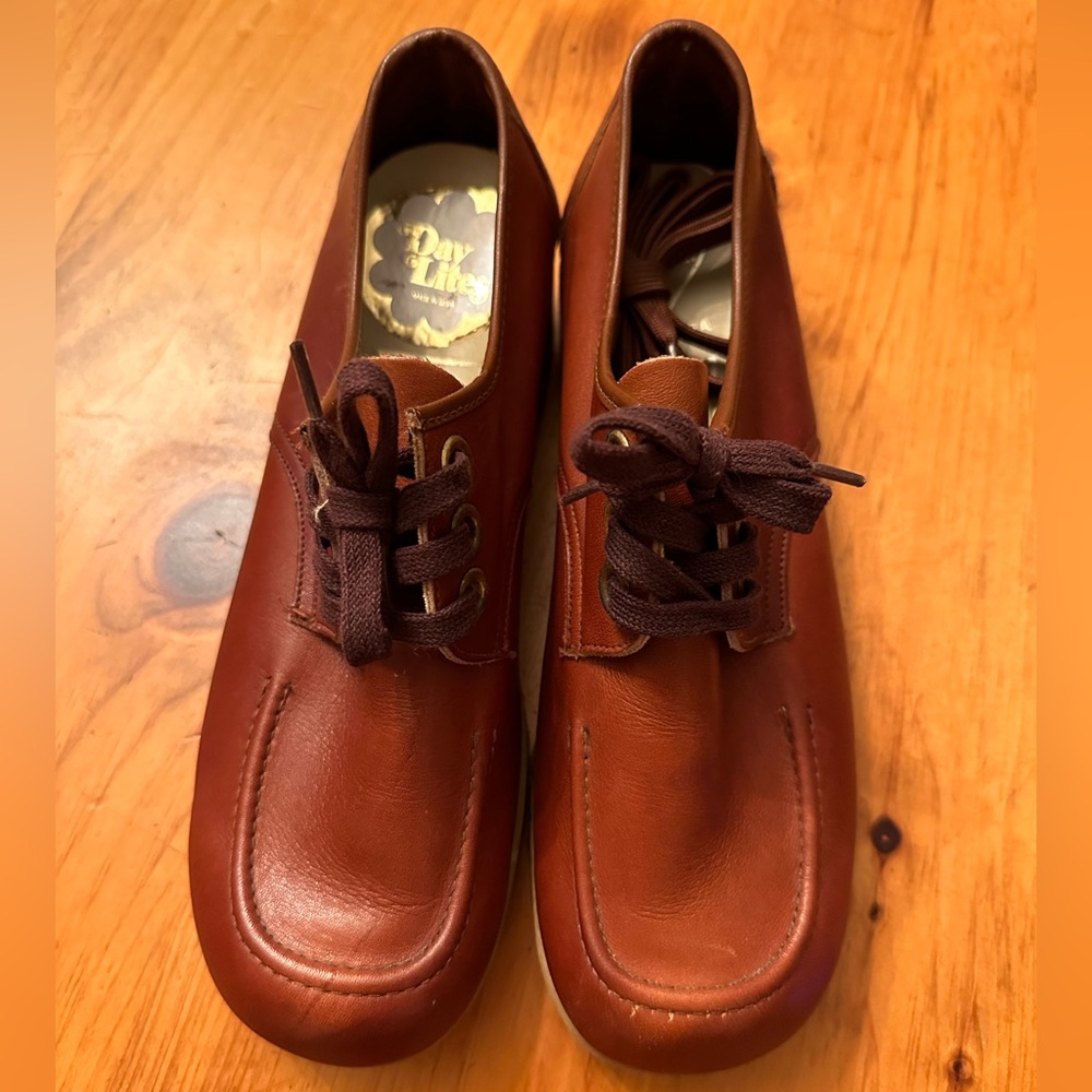 Retro 70’s Vintage Rubber bottom Leather deadstock loafers